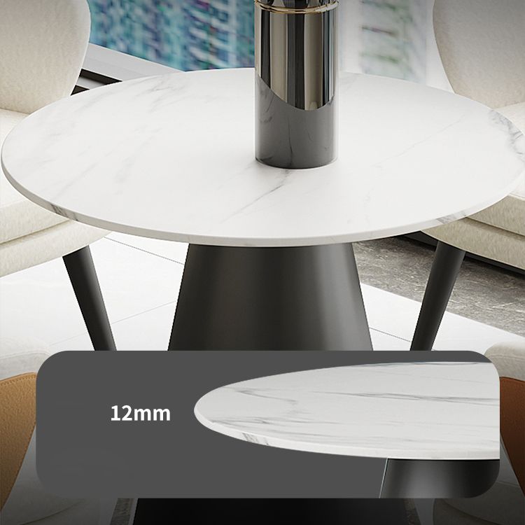 Modern 1/2/3/4/5 Pieces Dining Set Round White Dining Table Set for Home Use