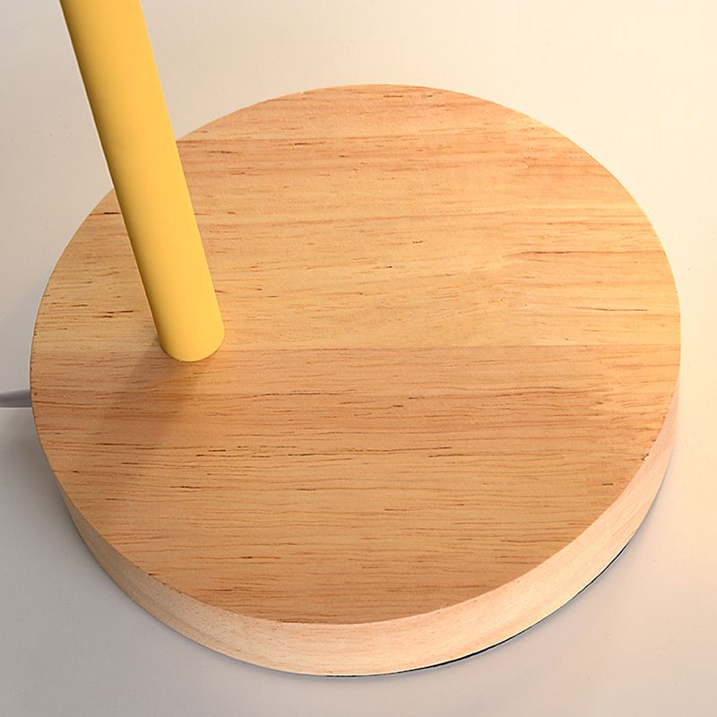 Macaroon Style Design Night Table Lamps Bell 1-Light Nightstand Lights with Metal Shade