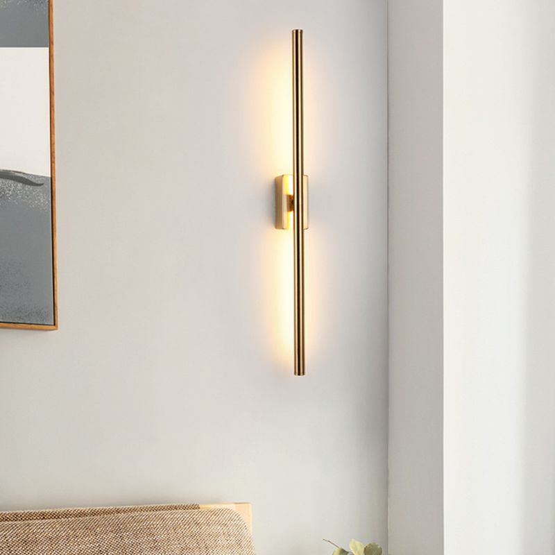 1 Light Linear Wall Mounted Lamps Modern Style Metal Wall Sconce Lights