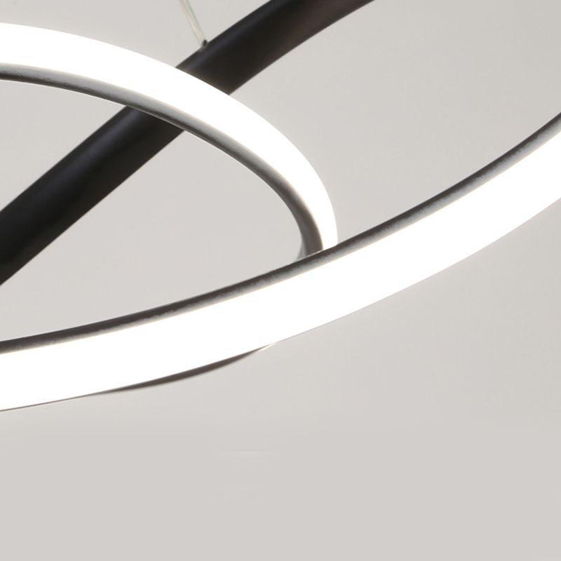 2 Color Optional Twisting Metal Pendant Lamp Simplicity LED Chandelier Light for Office