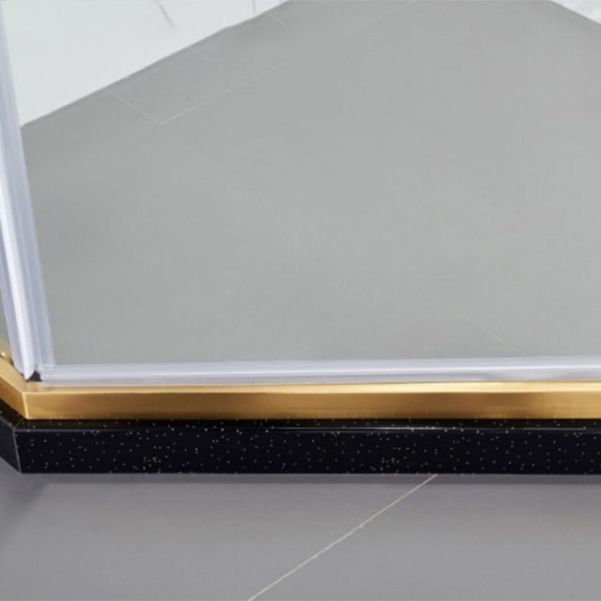 Pivot Tempered Glass Shower Door, Diamond Shape Stainless Steel Frame Shower Door