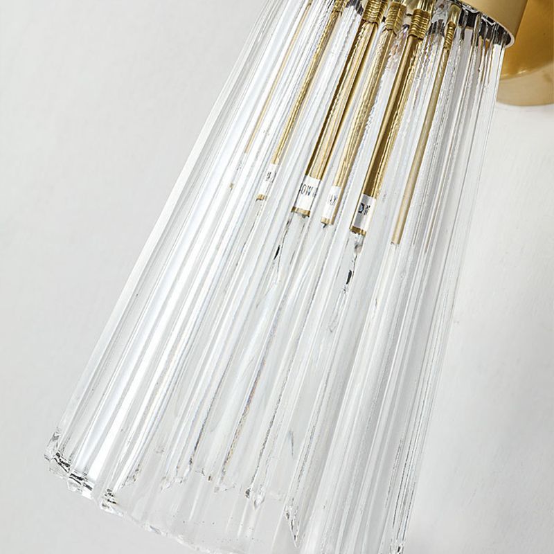 Geometric Wall Lighting Modern Metal 2 Lights Rustic Wall Sconces in Gold