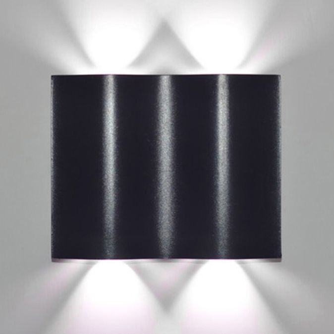 1/2/3-lichte veranda muur sconce met golvende ontwerp metalen schaduw zwarte wand wasmachine lamp in warm/witte verlichting