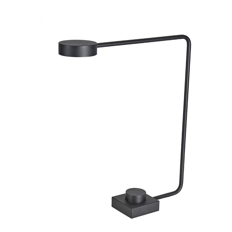 Right Angle Aluminum Study Lamp Nordic Metal Plug-in Table Light with Power Knob