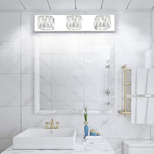 3/4/5/6-Light Chrome Modern Bathroom Vanity Light LED Metal Bath Bar