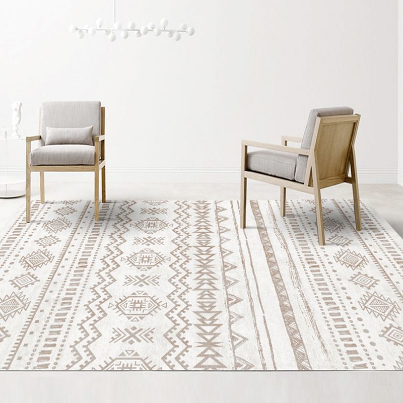 Tapis de géométrie en polyester géométrie multi-couleurs classiques Southwestern Southwestern Tacle sans glissement pour animaux de compagnie pour le salon