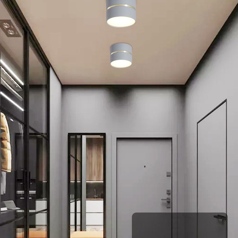 Modern Minimalist Metal Flush Mount Plafond Lamp Cilinder Shape LED Flush Mount Lighting voor slaapkamer