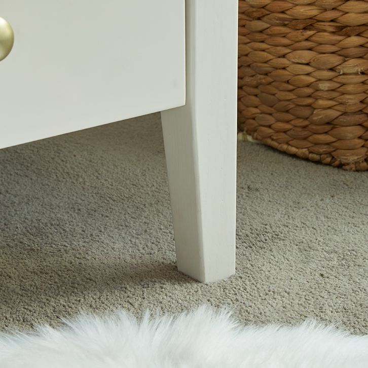 Glam Stone and Wood Buffet Server Living Room White Dining Server with Drawers