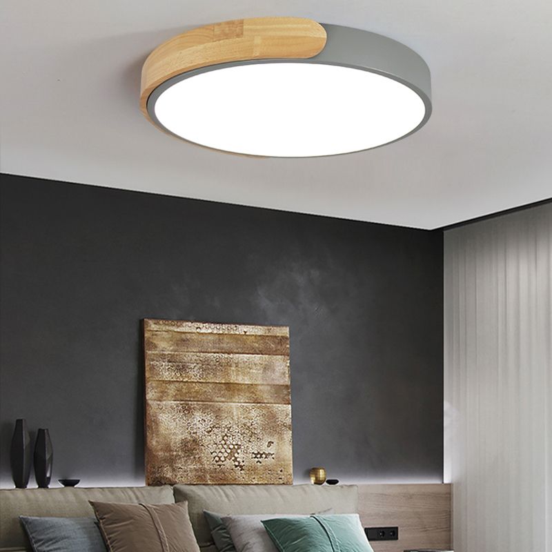 Makronen-Unterputzleuchte aus Metall, runde Schlafzimmer-Deckenleuchte mit 1 Licht