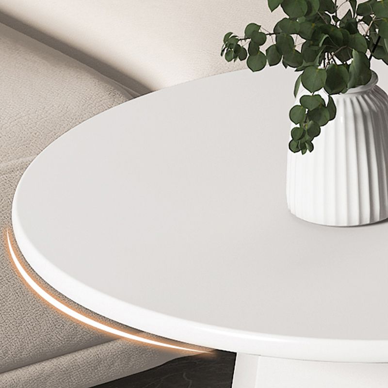 Mid-Century Modern Round Metal Coffee Table Set Pedestal Simple Cocktail Table