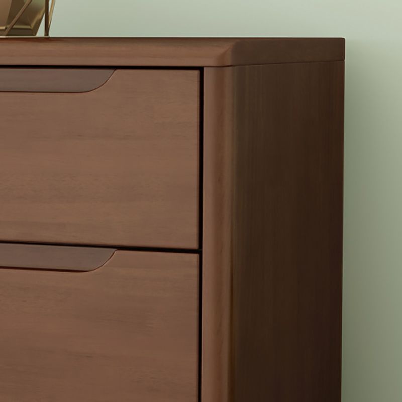 5/7 - Drawer Accent Chest Rubberwood Small Chest in Brown/Natural