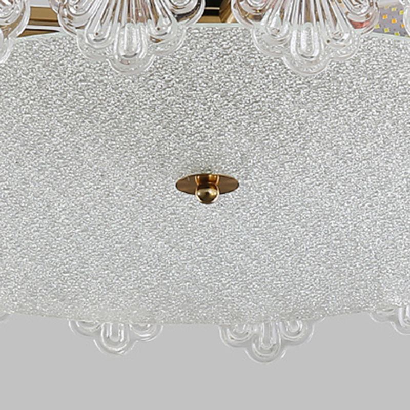 Round Flush Mount Lighting Modern Glass Flush Mount for Living Room