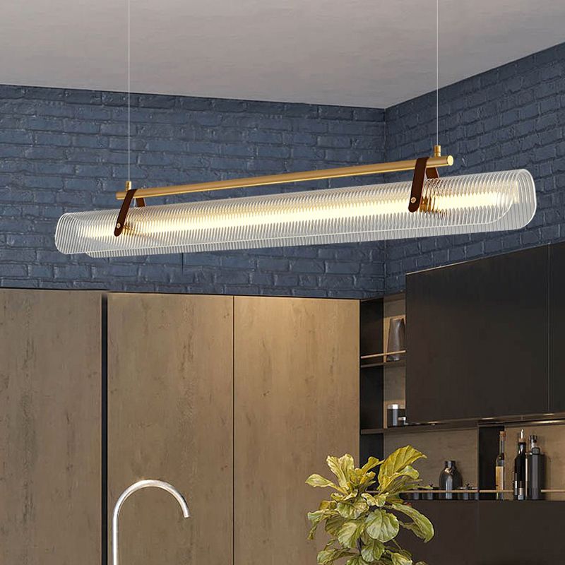 LED Island Lamp Modern Style Island Hanging Lamp with Acrylic Shade for Dining Room