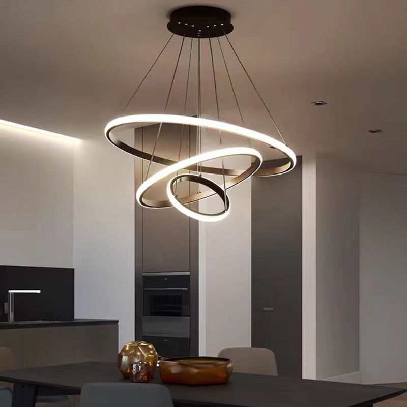 Moderne minimalisme stijl hanger kroonluchter licht metaal 3 licht plafond hanglampje voor woonkamer