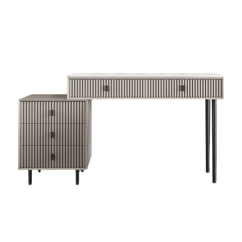 Glam Solid Wood Make-up Vanity Slate Top Vanity Dressing Table