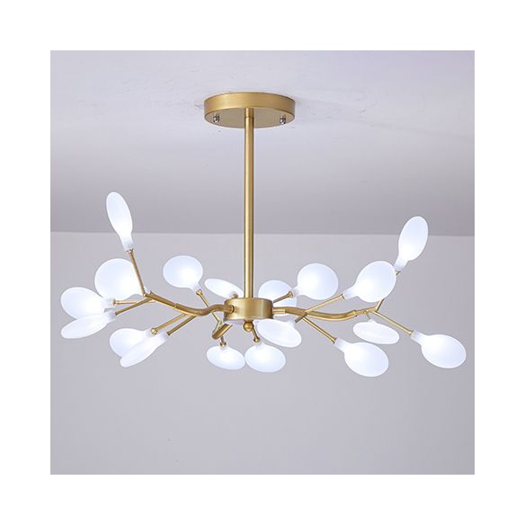 Luce a sospensione per lucciole in ferro battuto in moderna luce del soffitto regolabile radiale in stile conciso con ombra acrilica