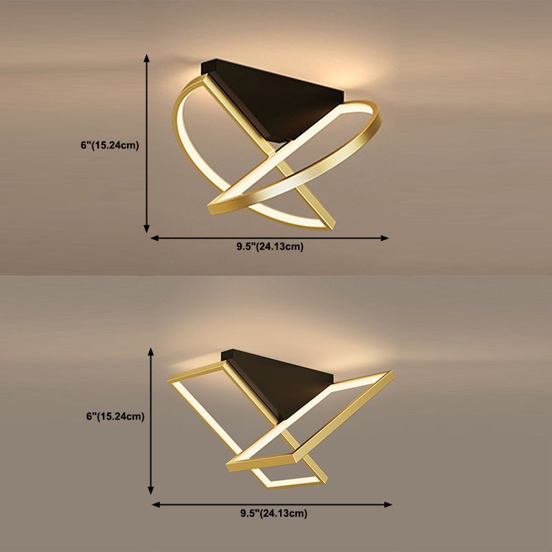 Aluminum Geometric Ceiling Lamp Simplicity LED Ceiling Flush Mount Light