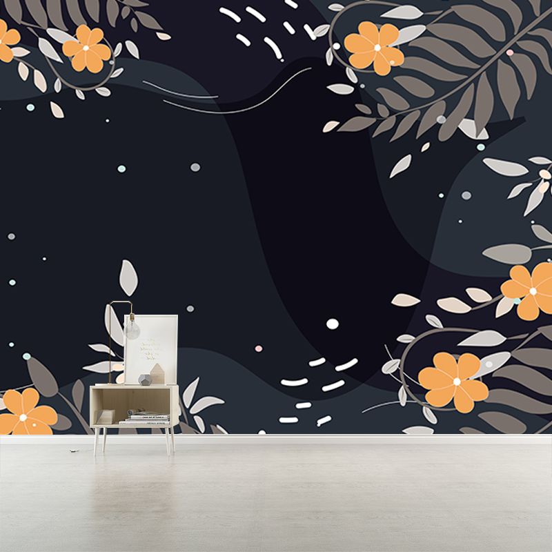 Sitting Room Wall Mural Tropical Plants Decorative Eco-friendly Wall Covering