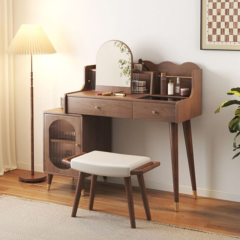 17" Wide Traditional Vanity Table Wooden Make-up Vanity with Drawer