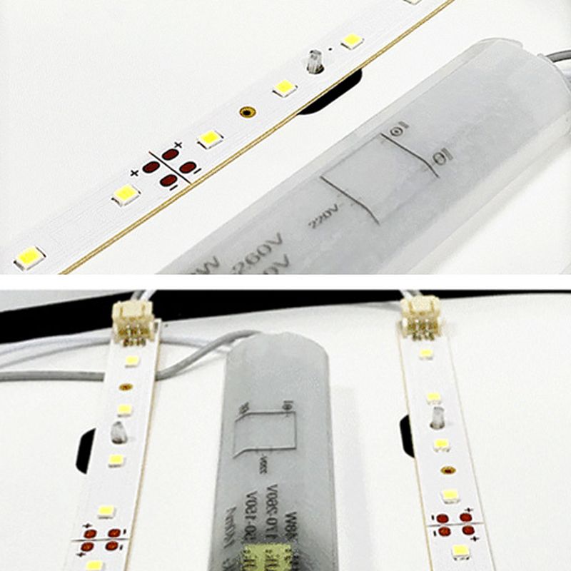 Black Geometric LED Pendant Light in Modern Concise Style Aluminium Hanging Light with Acrylic Shade