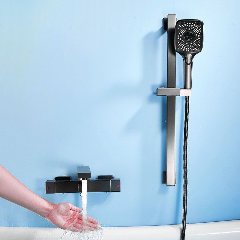 Wall Mounted MetalTub Filler Double Handles Wall Mounted Faucet