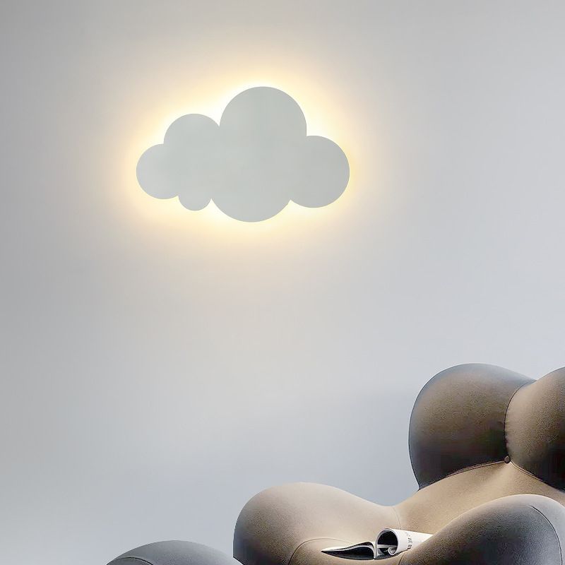 Single White Modern Wall Mounted Sconce Unique Wall Light for Foyer