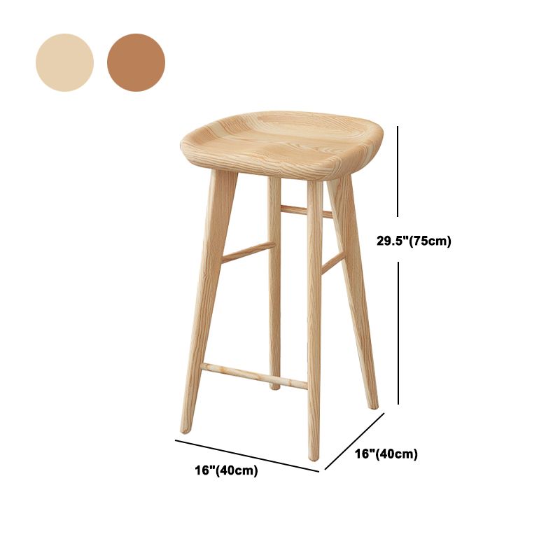 1/3/4/5 Pieces Solid Wood Table and Stool Set Matte Finish Modern Bar Set