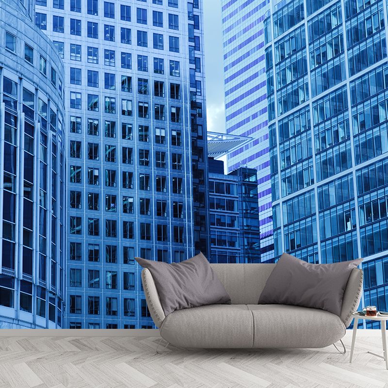 Full Size Urban Building Mural Wallpaper for Meeting Room Office Wall Decor