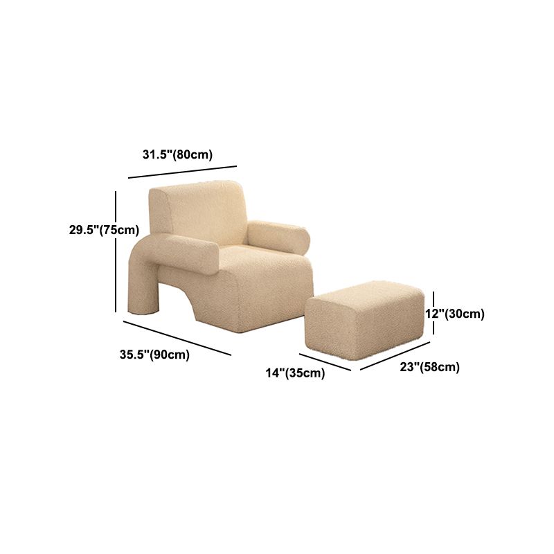 Arm Chair Recessed Arms Included Chair for Living Room, 35.43" Wide
