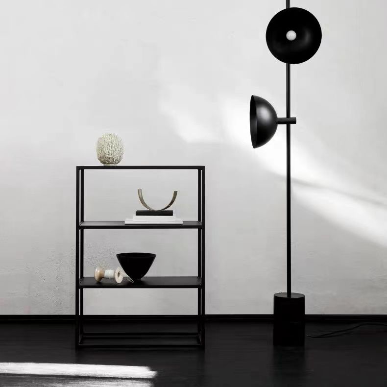 Open Metal Etagere Bookcase Contemporary Shelf Bookcase with Shelves