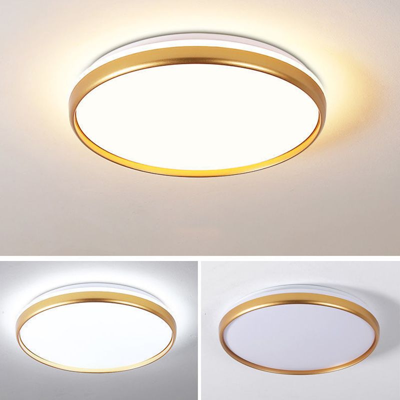 Round Led Flush Mount Ceiling Light Modern Minimalist Macaron Style Living Room Bedroom Corridor Balcony Aisle Energy-saving Lighting