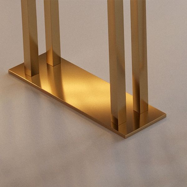 Glam Gold Base Bar/Dinette Table Rectangle Sled Indoor Counter-height Pub Table