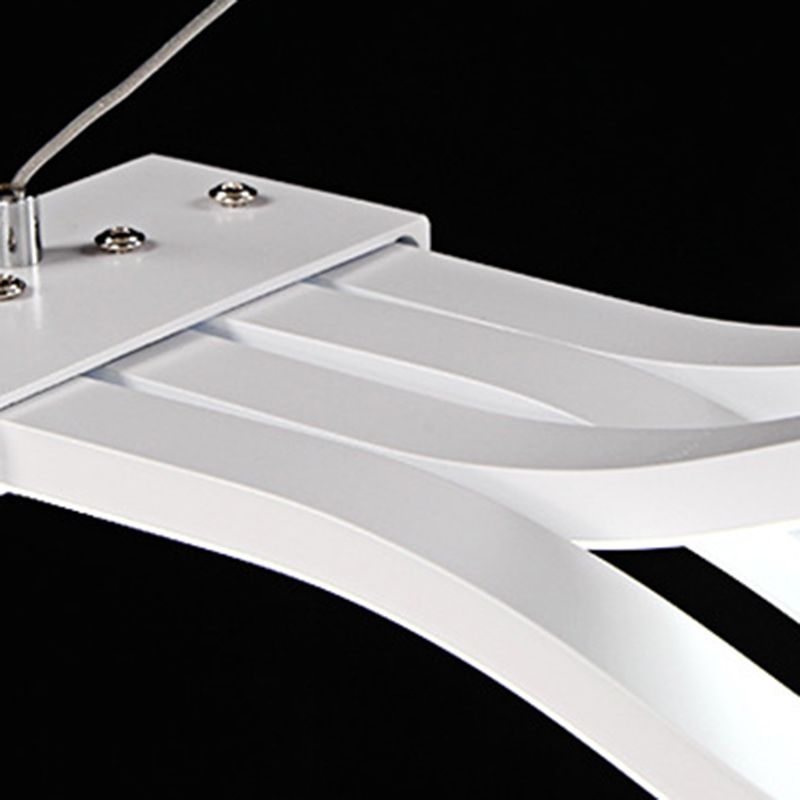 Luce dell'isola a led lineare bianca nella moderna semplicità in ferro luci a 4 luci con ombra acrilica