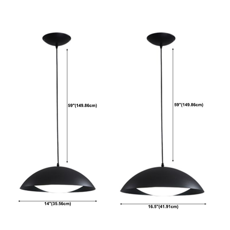 Nordic Dome Pendant Light Metal Single Light Hanging Pendant for Bedroom