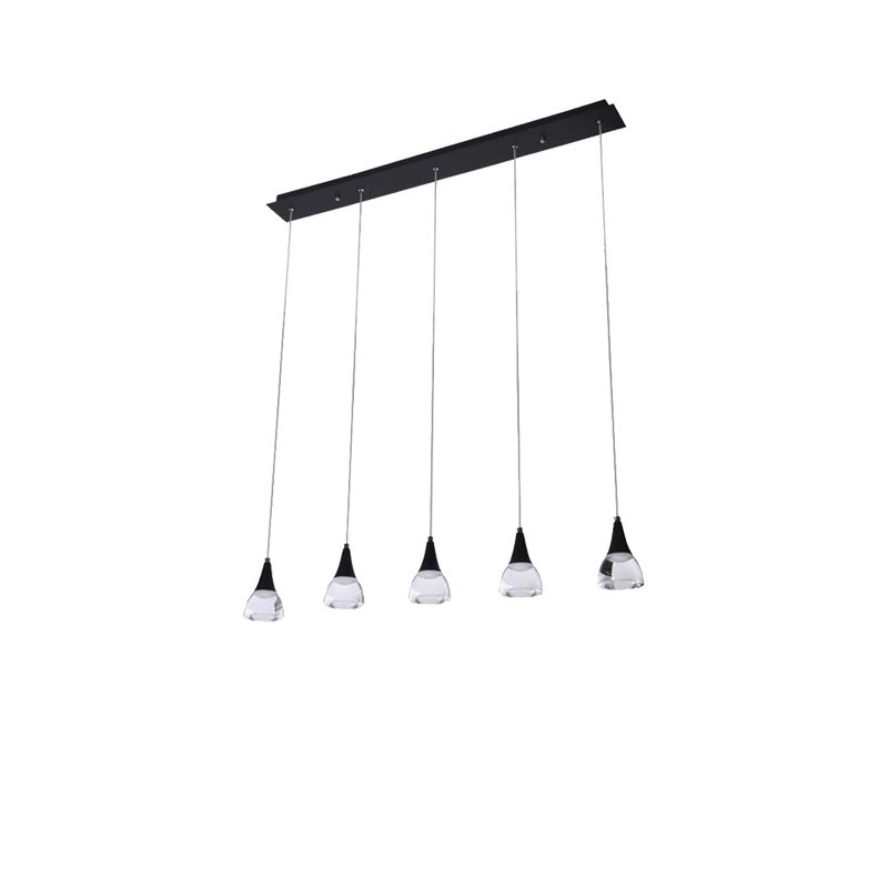 Posteo cónico de gato acrílico moderno 5/6 light Luz de techo colgante para la sala de estar de dormitorio