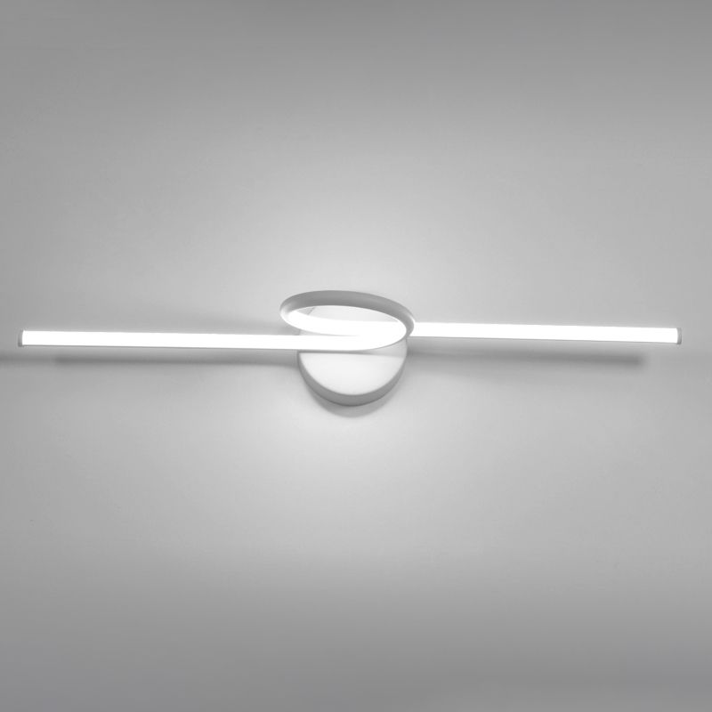 Linear Vanity Light Fixture Nordic Minimalist Style Metal Single Vanity Light