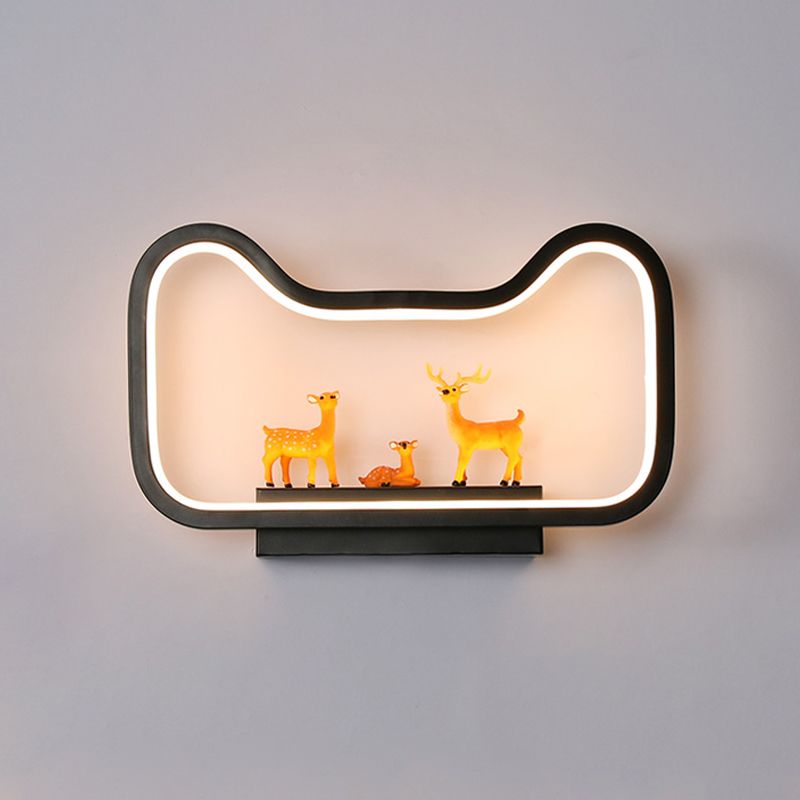 Geometry Shape Metal Wall Lighting Idea Kids Style 1 Light Wall Light Fixture