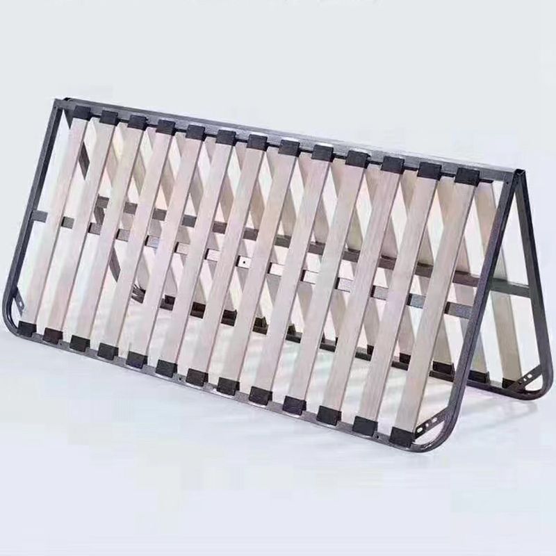 Contemporary Grey Upholstered Rectangular Headboard Standard Bed