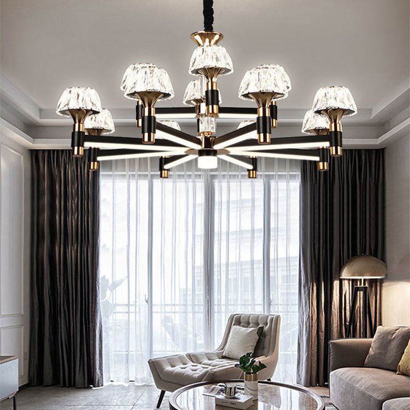 Postmodern Simplicity Radial Chandelier Lights Crystal Pendant Ceiling Lights for Living Room