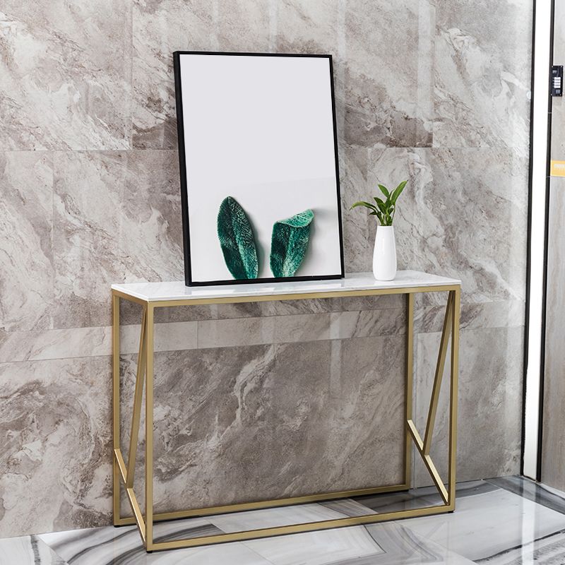 33.46" Tall 1-shelf Console Table Stain Resistant Accent Table for Hall