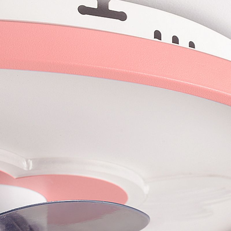 Kids Style Geometry Ceiling Fan Lights Metal 2 Light LED Flush Lights