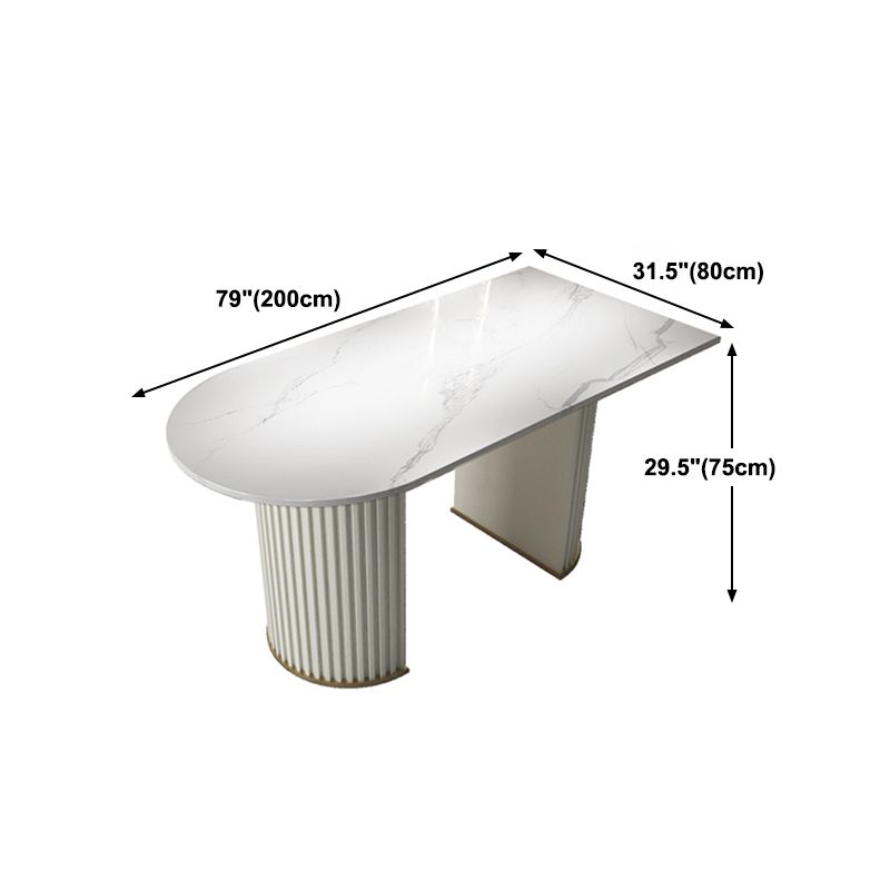 Traditional Luxury Dining Table Oval Double Pedestal Home Furniture for Indoor