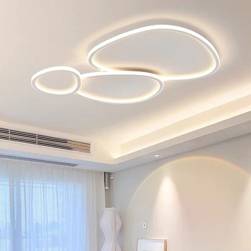 Modern Stye Ceiling Mount Light White LED with Silica Gel Shade for Bedroom