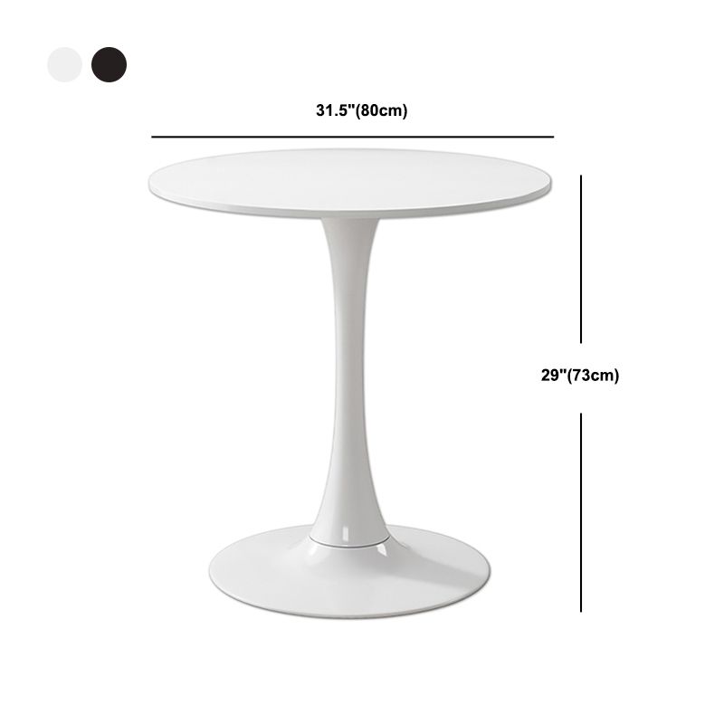 Scandinavian Pedestal Coffee Table Round Wooden Coffee Cocktail Table for Living Room