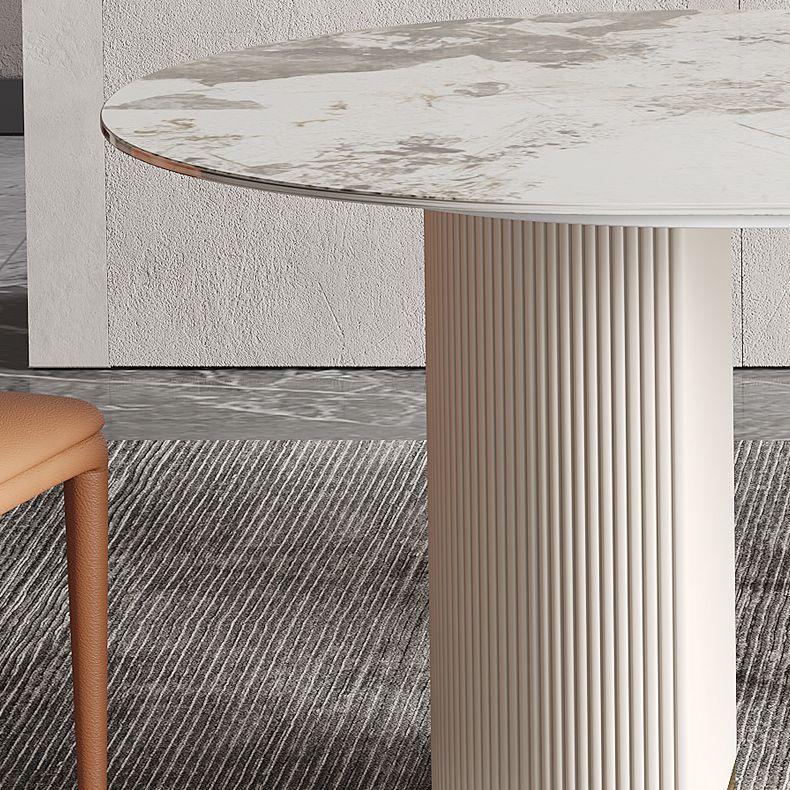 Contemporary 1/4/5/6/7 Pieces Dining Set Oval Sintered Stone Dining Room Set