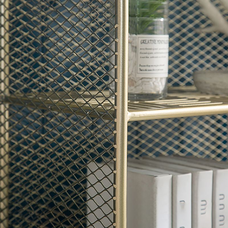 Etagere Closed Back Shelf Bookcase Vertical Metal Book Shelf for Home