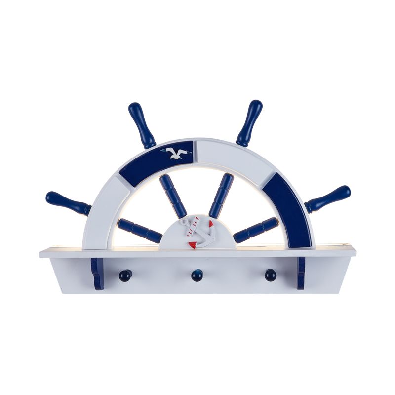 Half-rudder jongens slaapkamer muur sconce acryl nautisch led muur licht in blauw