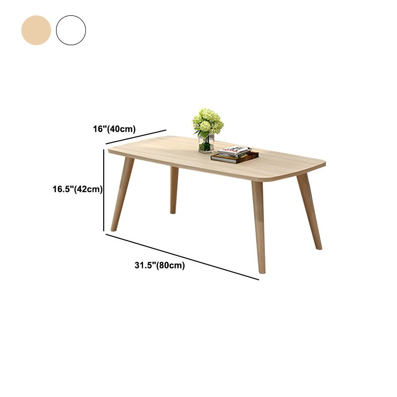 4 Legs Square Cocktail Table Minimalist Modern Wood Coffee Table