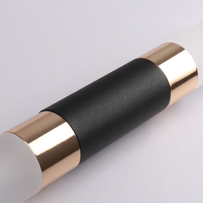 Cylinder Hanging Light Fixture Modern Style Metal LED Black Hanging Ceiling Light