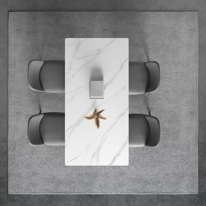 Modern Style Sintered Stone Dining Set Wood 1/2/3/4/5/7 Pieces Dining Set